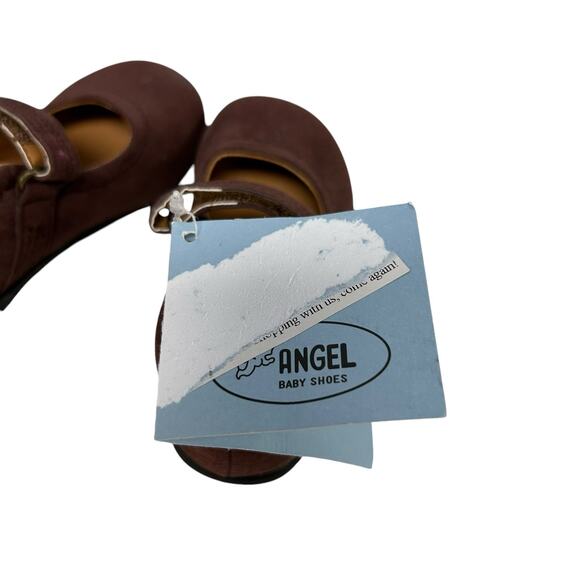 NWD Angel Baby Shoes Brown Hook & Loop Closure Girls Mary Jane Shoes 5 - Picture 9 of 9
